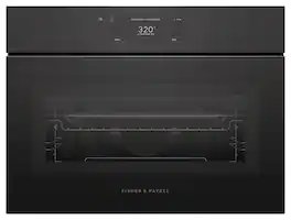 Fisher & Paykel - 24" 1.7 Cu Ft Built-in Convection Speed Single Oven, 6.8" Touchscreen, Handleless - Minimal (Soft - Black