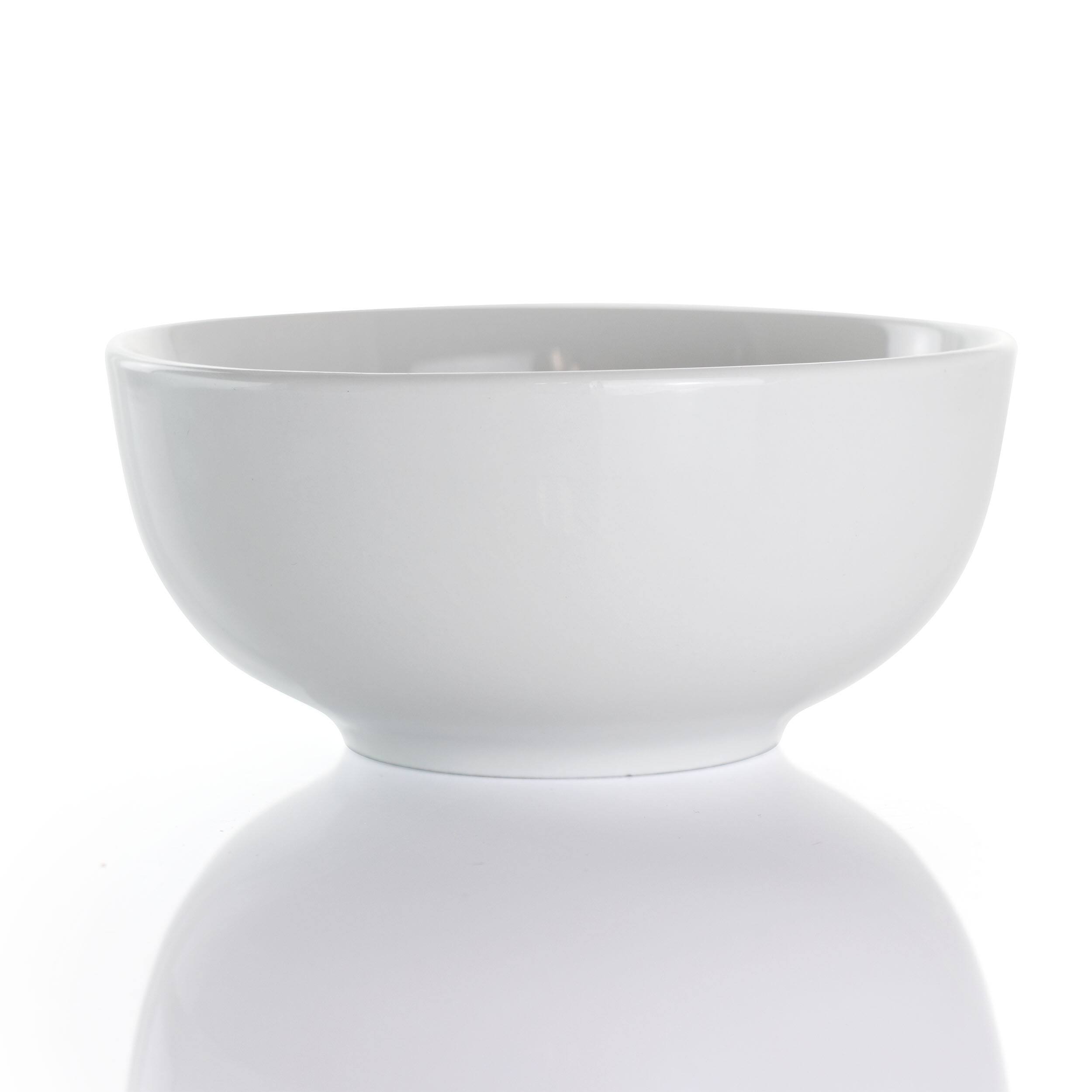 Alt View 3. Elama - Elama Owen 18 Piece Porcelain Dinnerware Set with 2 Large Serving Bowls in White - White.