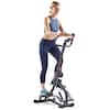 Front. Sunny Health & Fitness - Smart Extra Long Range Climber Stepper with Handlebar - Grey.