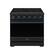 Front. Thor Kitchen - Gordon Ramsay Series by Thor Kitchen 6.0 Cu. Ft Freestanding Electric Range with Navy Blue Hardware - Black.