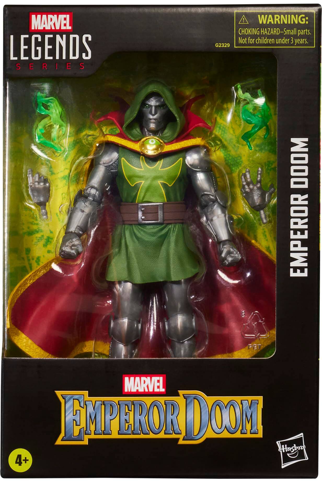 MARVEL LEGENDS SERIES  
WARNING: CHOKING HAZARD—Small parts. Not for children under 3 years.  
G2329  
EMPEROR DOOM  
Hasbro  
4+