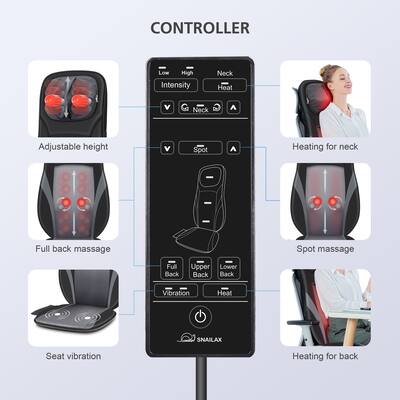 Snailax Shiatsu Deep Kneading Back Massage Chair Pad - 234 Snailax Shiatsu Deep Kneading Back Massage Chair Pad - 234
