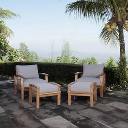 Marina 4 Piece Outdoor Patio Teak Set by Modway - Natural Gray