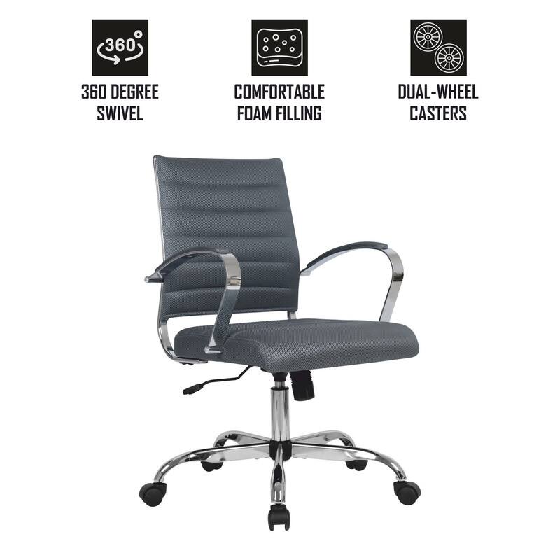 360 Degree Swivel, Comfortable Foam Filling, Dual-Wheel Casters