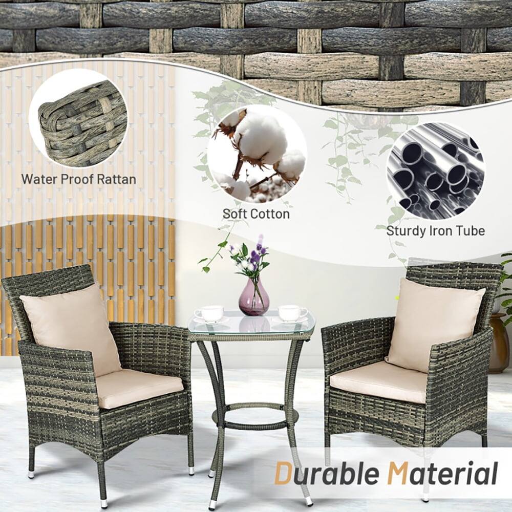 Water Proof Rattan  
Soft Cotton  
Sturdy Iron Tube  
Durable Material