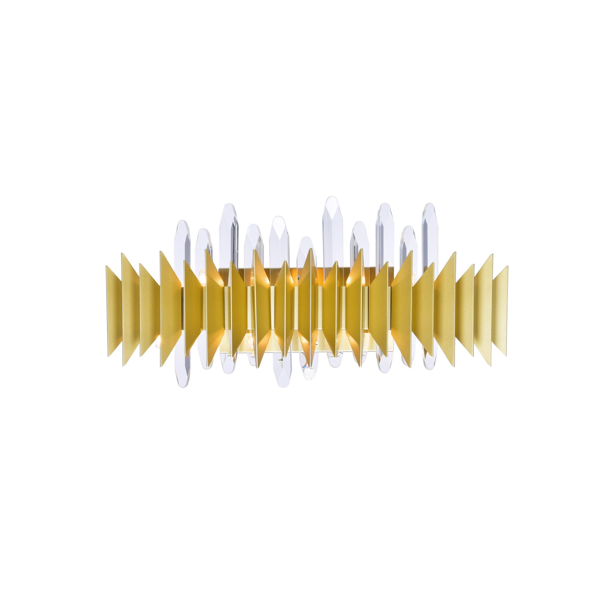Angle. CWI Lighting - Cityscape 7 Light Wall Sconce With Satin Gold Finish - Satin Gold.