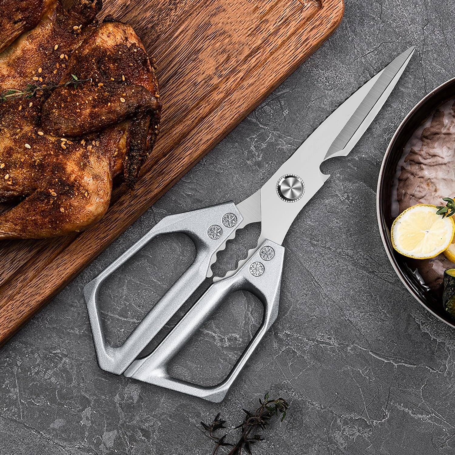 Alt View 3. Giantpower - Kitchen Scissors for Food, Stainless Steel Poultry Shears, Scissors All Purpose for Chicken Wing, Meat, Fish, Turkey.