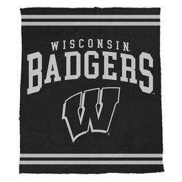 Pegasus - Wisconsin Badgers 50" x 60" Midnight Logo Cozy Knit Blanket - Multicolor