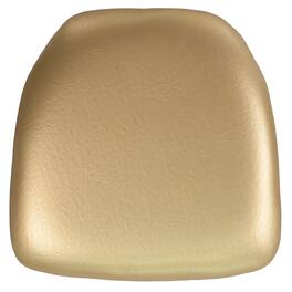 Emma + Oliver - Hard Chiavari Dining Chair Cushion - Gold Vinyl