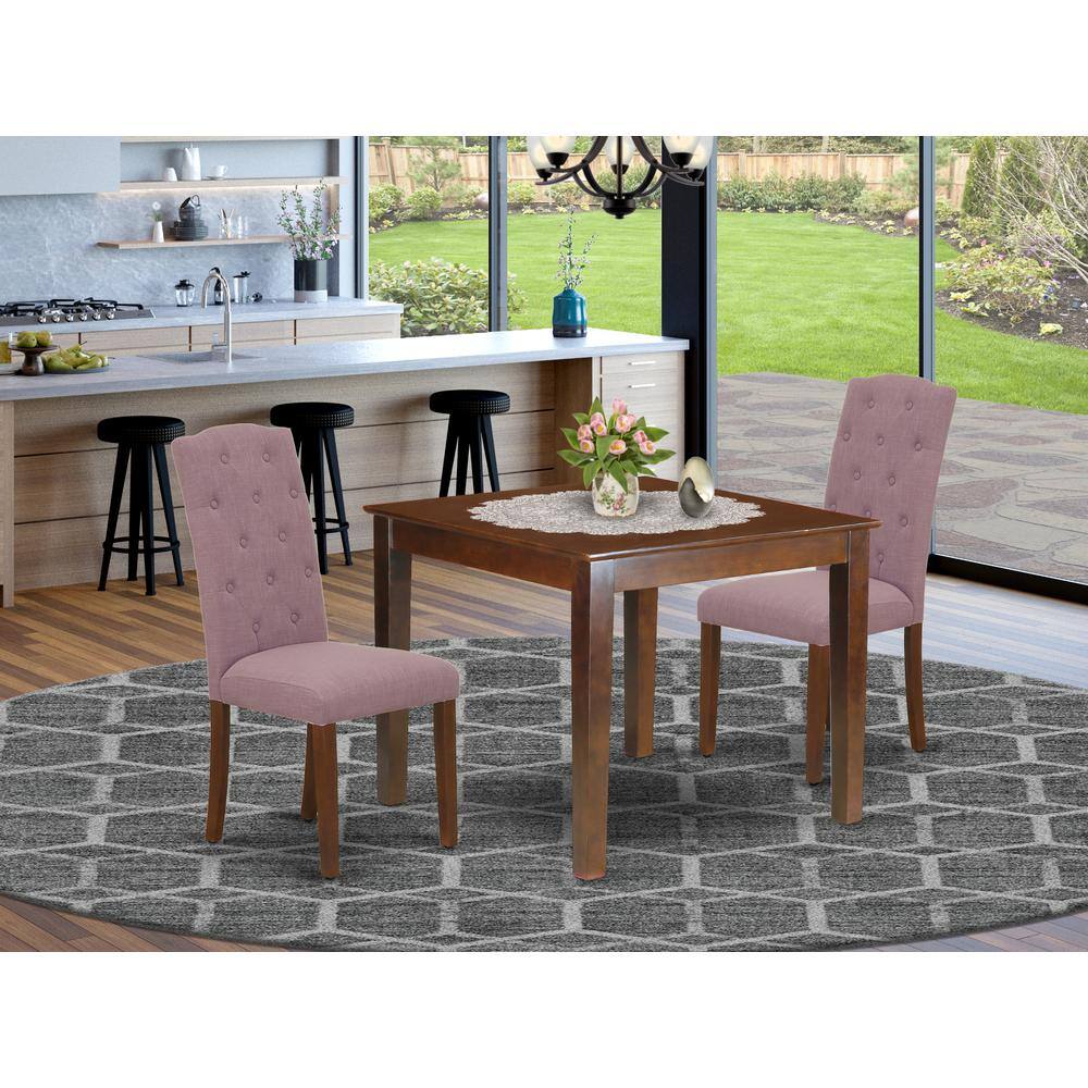 Left. East West Furniture - Dining Room Set Mahogany - Brown.