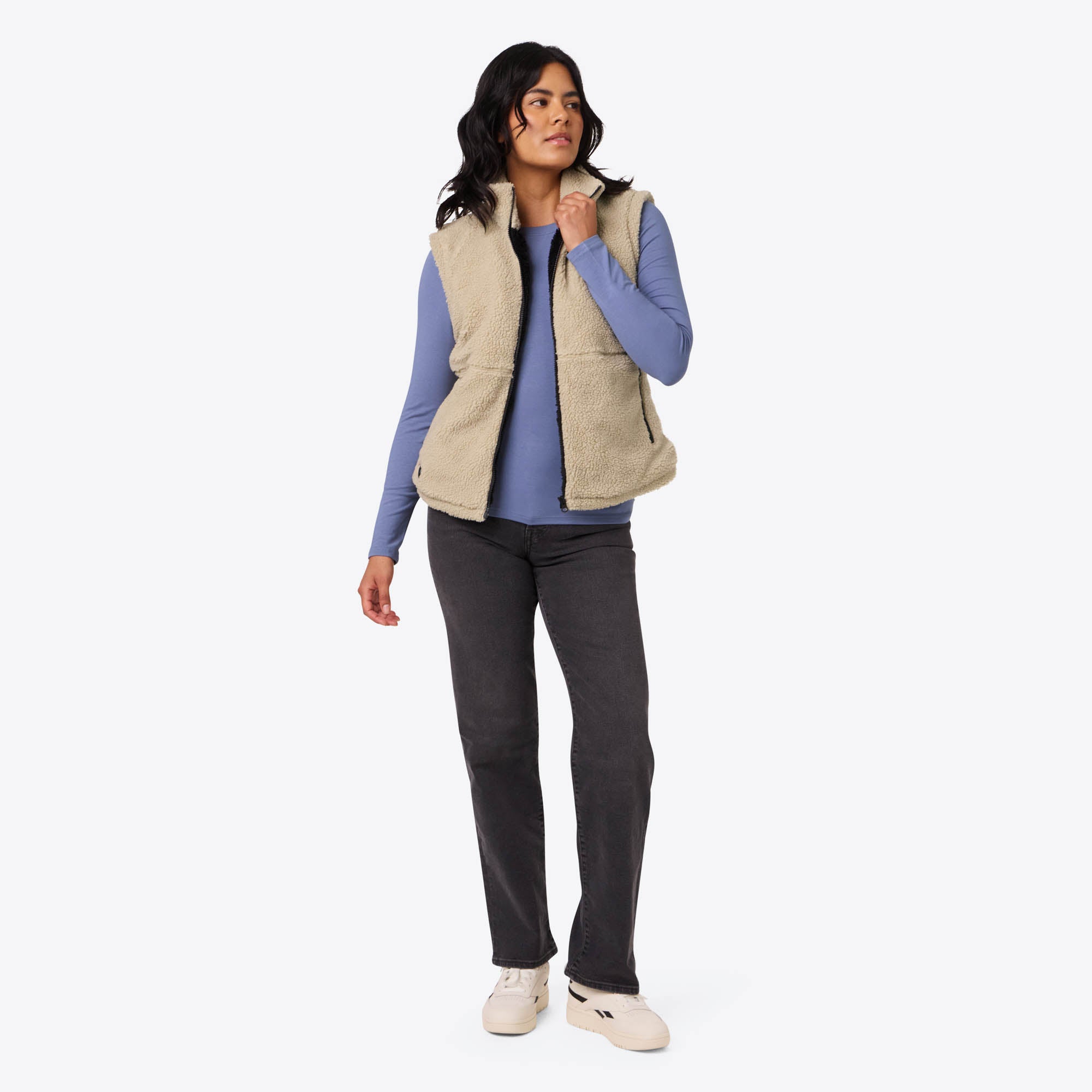 Alt View 2. Mobile Warming - Women's Upland Sherpa Heated Vest - Coffee.