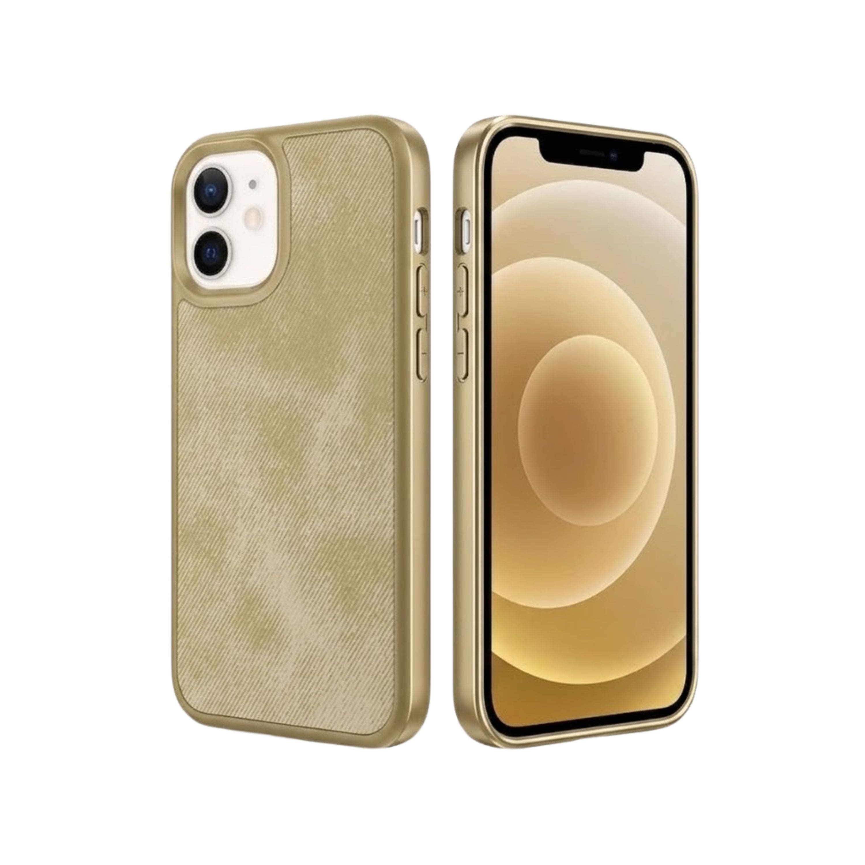 Kitcheniva - Slim Shockproof PU Leather Case For iPhone 12 Yellow - Yelow