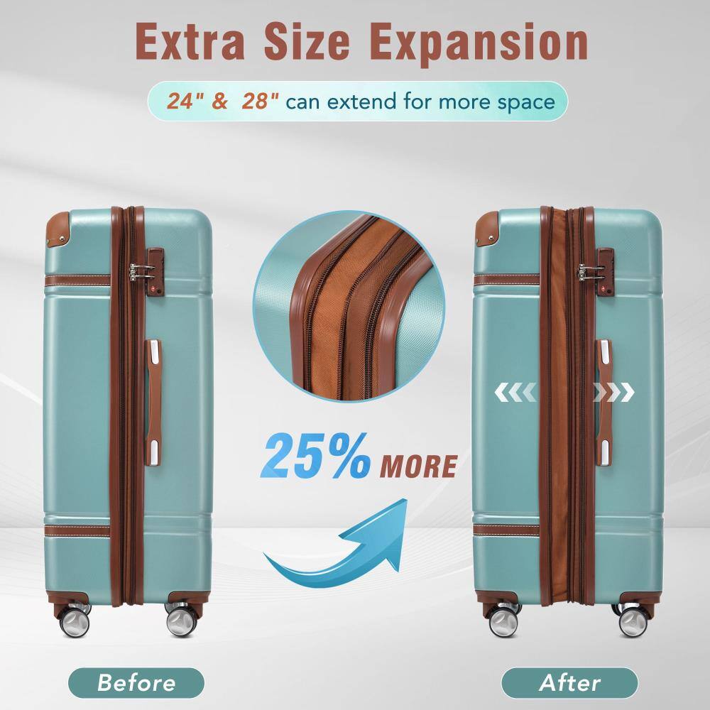Extra Size Expansion  
24" & 28" can extend for more space  

25% MORE  

Before  
After