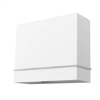 Front. Akicon - Akicon 36 in. Stainless Steel Ducted Wall Mount Range Hood with 600 CFM Vent Motor, 3 Speed, in White with Nickel - White with Nickel.