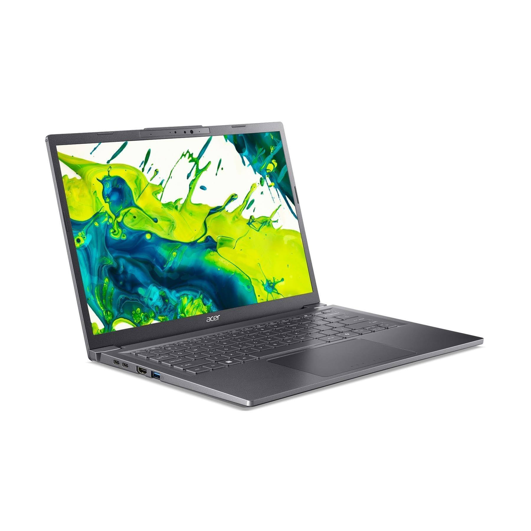 Left. Acer - Acer Aspire 14 AI Copilot+ Notebook 14" WUXGA Intel Core Ultra 5 16GB RAM 512GB SSD Intel Arc Graphics Windows 11.