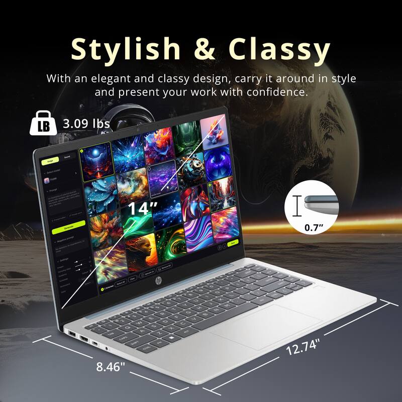 Stylish & Classy

With an elegant and classy design, carry it around in style and present your work with confidence.

LB 3.09 lbs

14" I 0.7"

8.46" x 12.74"