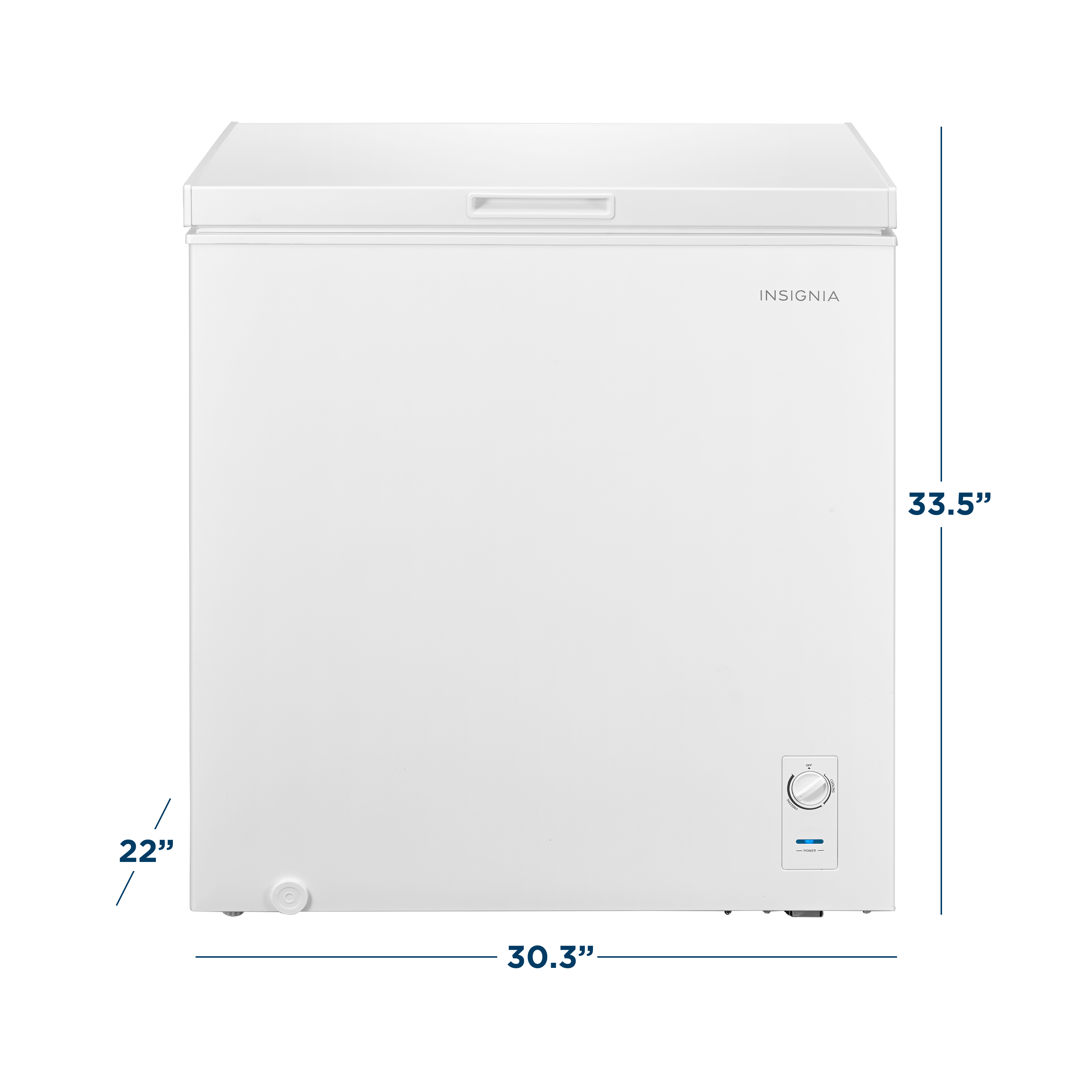 Alt View 1. Insignia™ - 7 Cu. Ft. Garage-Ready Chest Freezer - White.