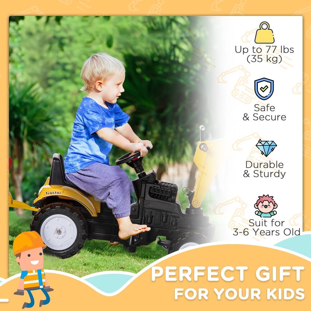 Up to 77 lbs (35 kg)  
Safe & Secure  
Durable & Sturdy  
Tractor  
Suit for 3-6 Years Old  
PERFECT GIFT FOR YOUR KIDS