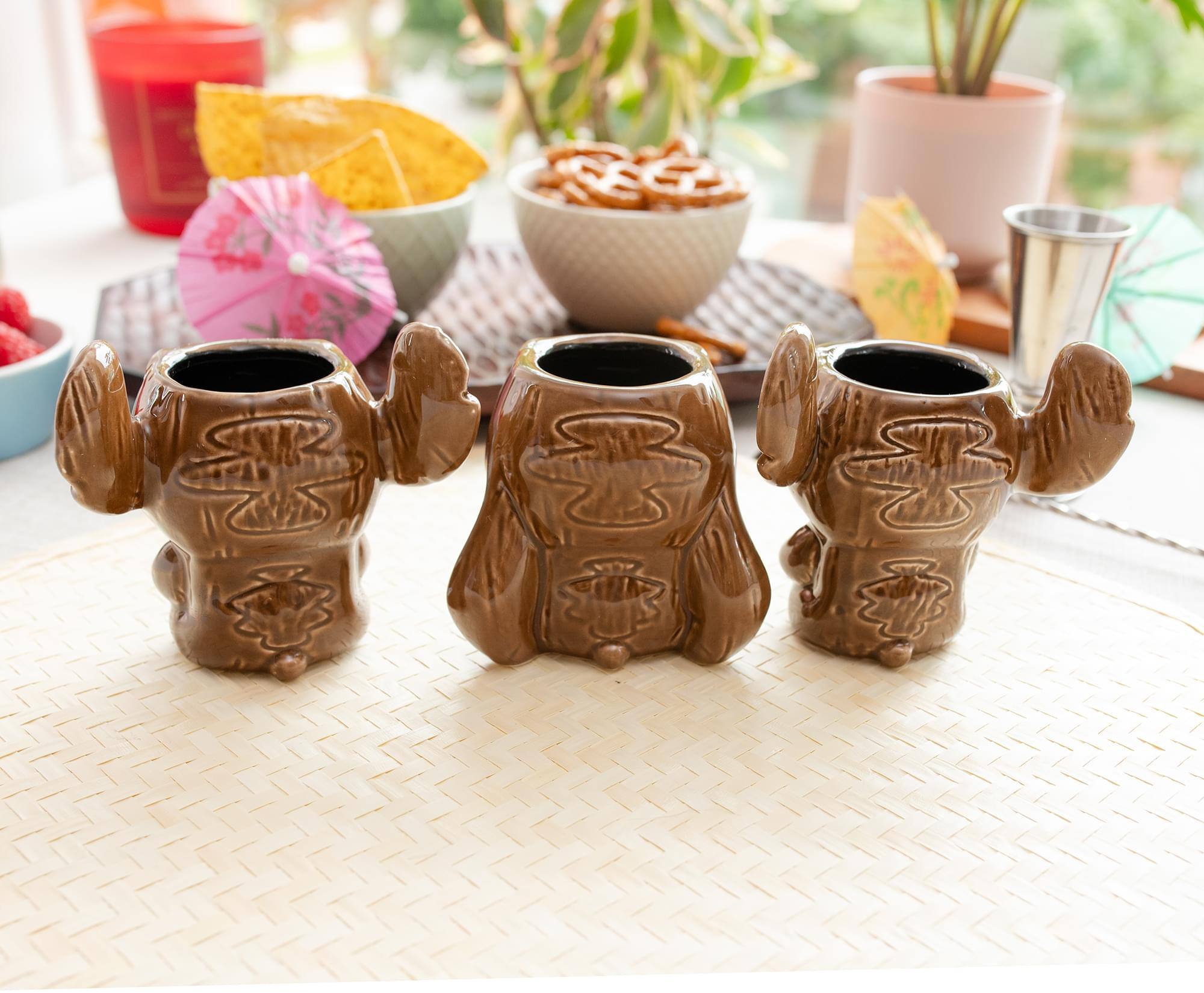 Alt View 5. Disney - Geeki Tikis Disney Lilo & Stitch Coconut Craving Stitch Mini Muglets 3-Pack - Brown.