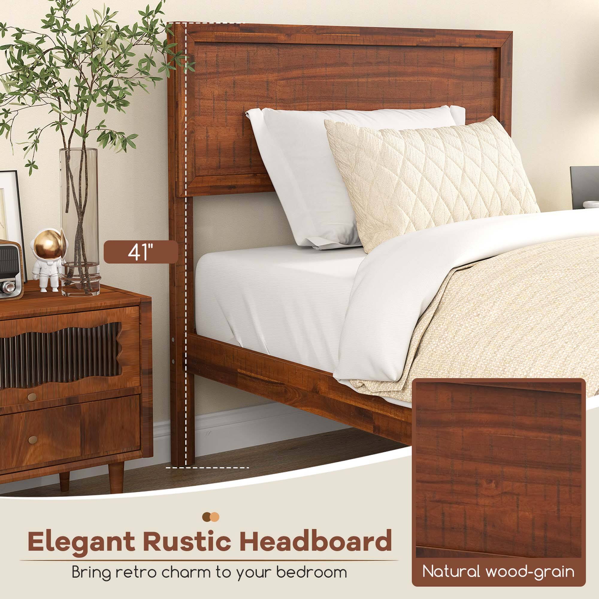 Elegant Rustic Headboard

41"

Bring retro charm to your bedroom

Natural wood-grain