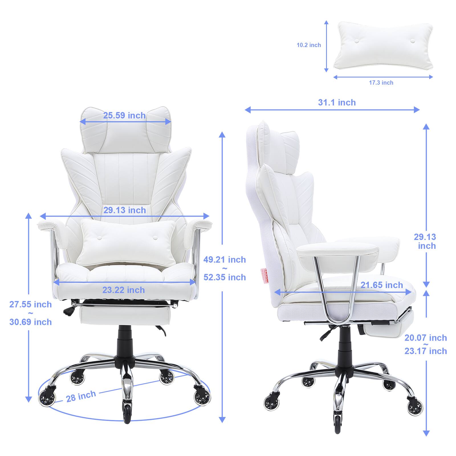 - 10.2 inch
- 17.3 inch
- 25.59 inch
- 29.13 inch
- 31.1 inch
- 49.21 inch
- 23.22 inch
- 52.35 inch
- 27.55 inch
- 30.69 inch
- 28 inch
- 21.65 inch
- 20.07 inch
- 23.17 inch
- 29.13 inch