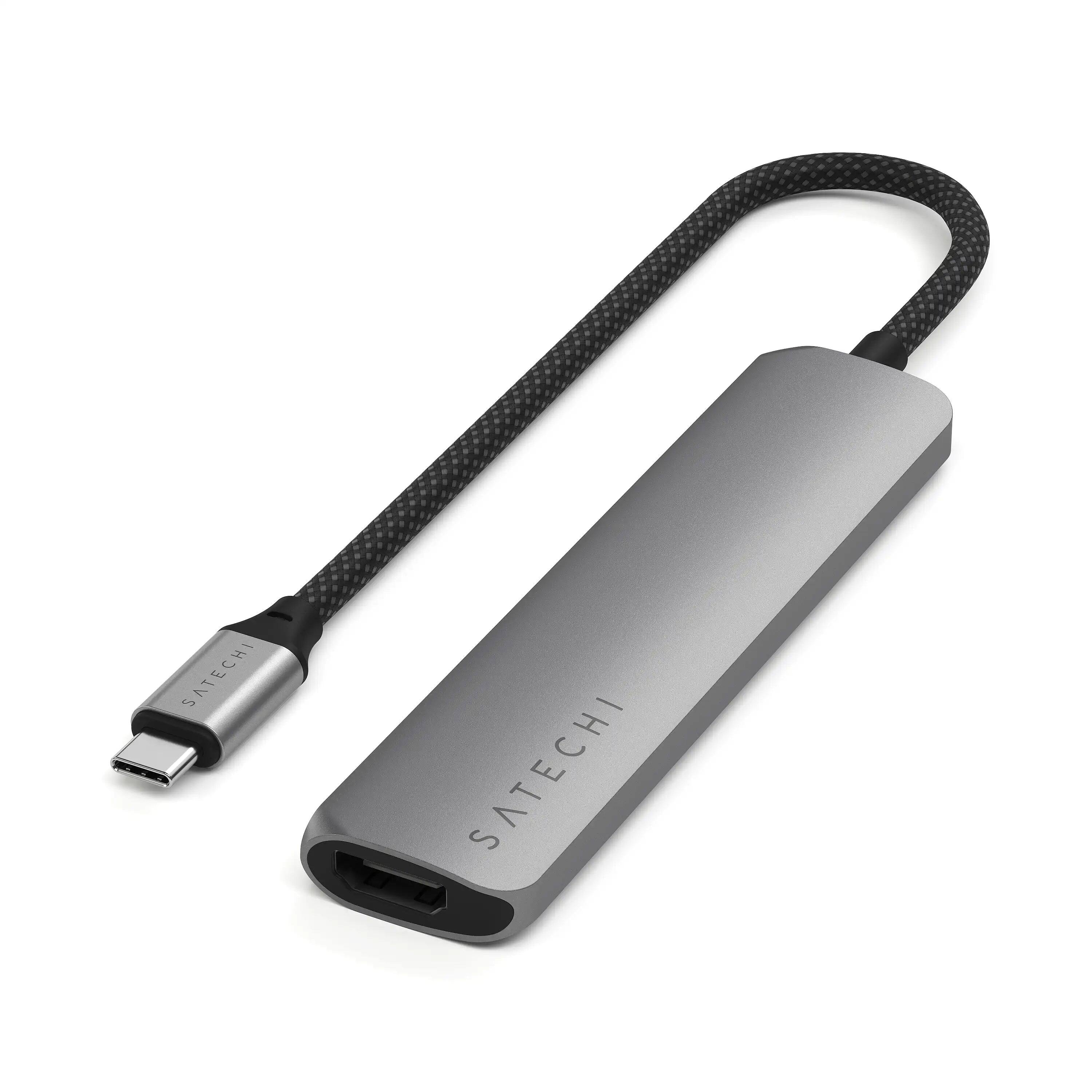 Satechi - 6-in-1 USB-C Hub Multiport Adapter - HDMI 4K@60Hz, 100W PD, 2x USB-A, Micro/SD for MacBook Air/Pro M5/M4 - Space Gray price history on PriceWatchPro