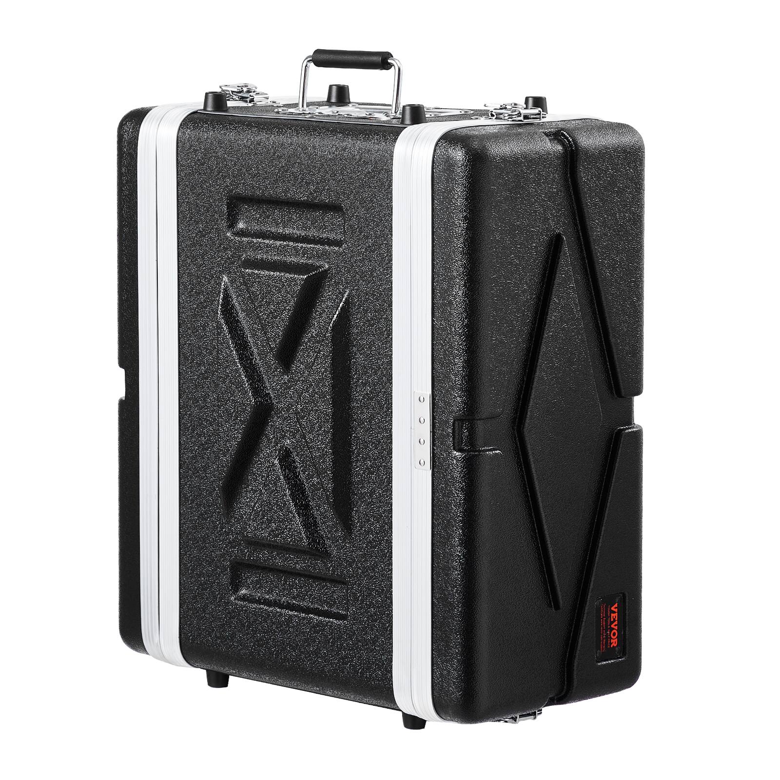 Alt View 5. VEVOR - 4U Rack Case, Standard 14 in Depth, Server Rack Cabinet with ABS Construction Handle Heavy-Duty Twist Butterfly Latches - Black.