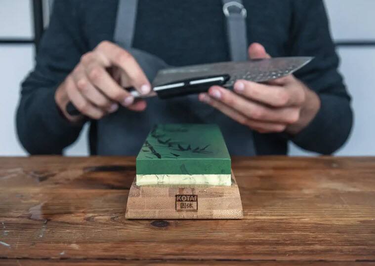 Alt View 4. KOTAI - Dual-Grit 180/800 Ceramic Whetstone Kitchen Knife Sharpening Set.