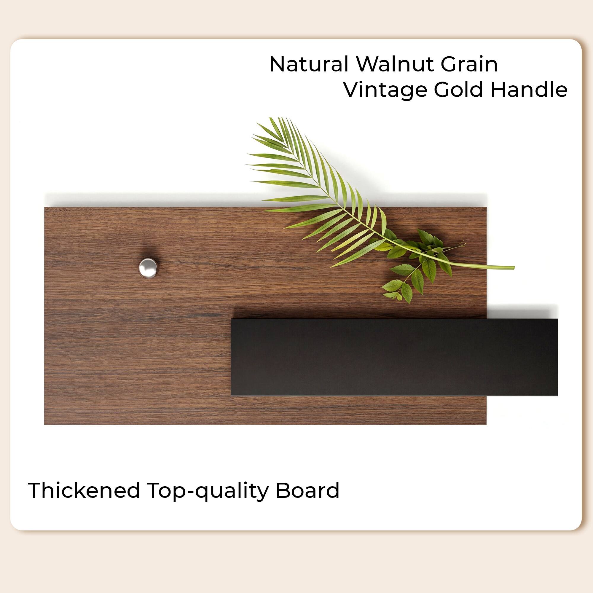 Natural Walnut Grain Vintage Gold Handle Thickened Top-quality Board