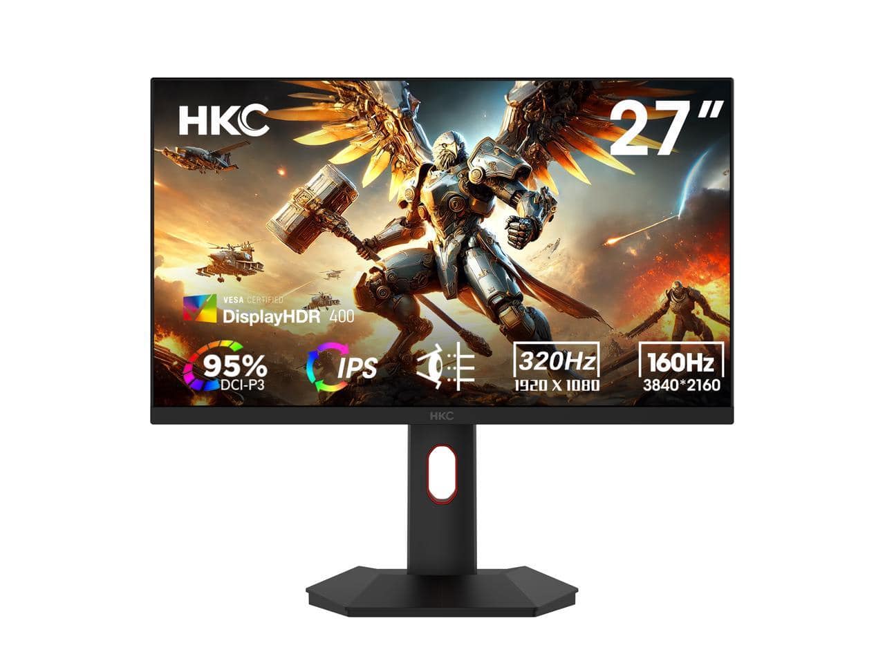 HKC - G27H7P 27" 4K Gaming Monitor 160Hz 1ms HDR400 IPS HDMI/DP