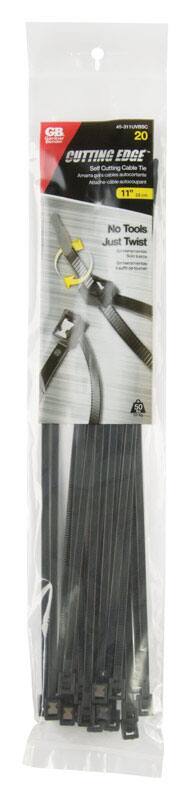 45-31 TUVBSC GB 20 CUTTING EDGE Self Cutting Cable Tie 11" No Tools Just Twist 50