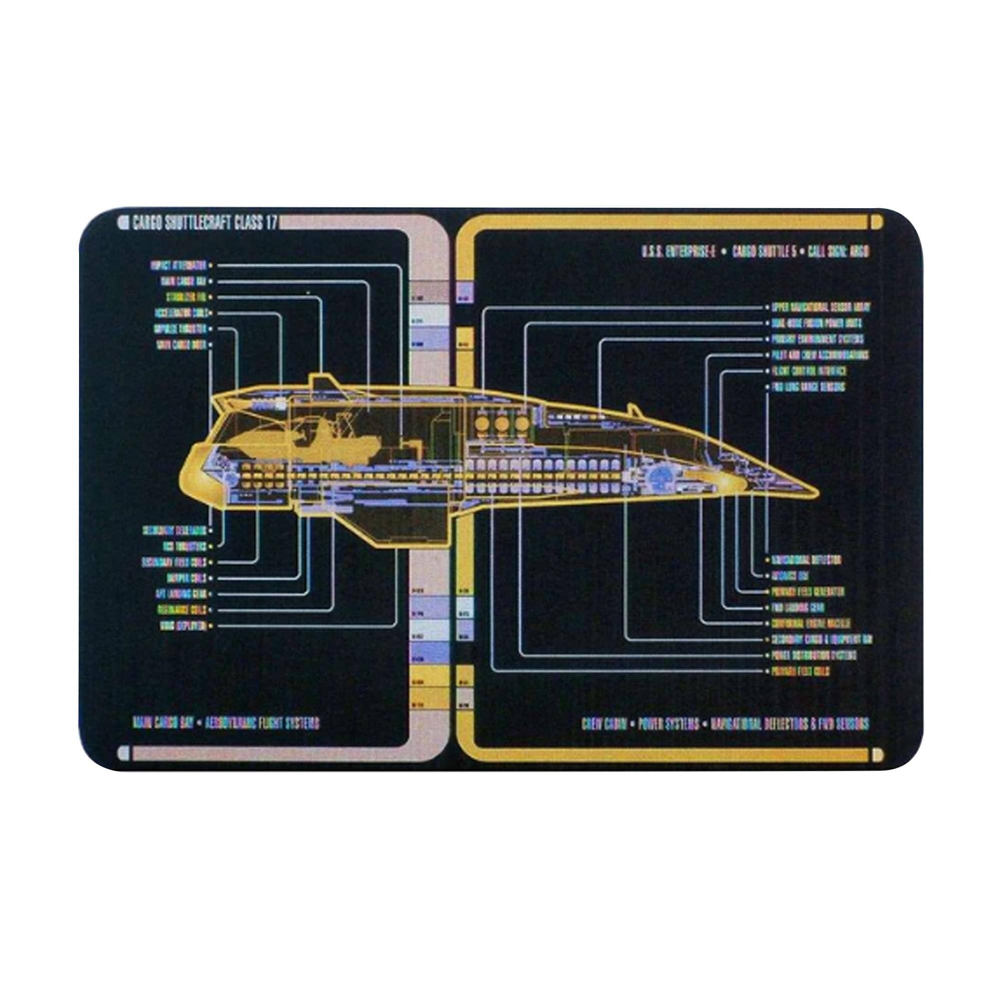 CARGO SHUTTLECRAFT CLASS 17  
ISS ENTERPRISE  
CARGO SHUTTLE  
I CALL CARCO FUDET SESTERS  
CIEN CARN POUEE SYTTERS  
LUFECBIAL DFLESTIOS  
I m TETSORS