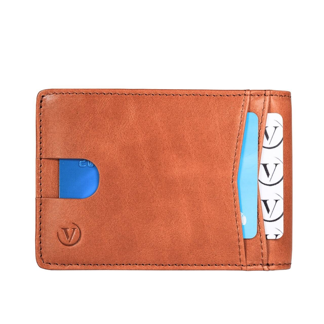 Left. Vionentus - Supreme Smart VN400 AirTag Wallet - Dark Brown.