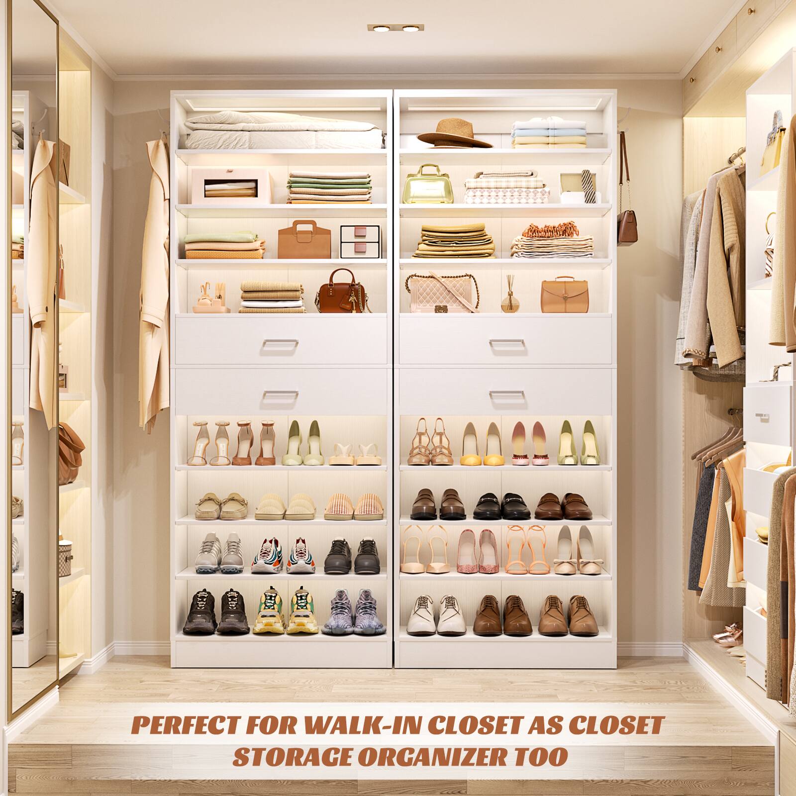 PERFECT FOR WALK-IN CLOSET AS CLOSET STORAGE ORGANIZER TOO