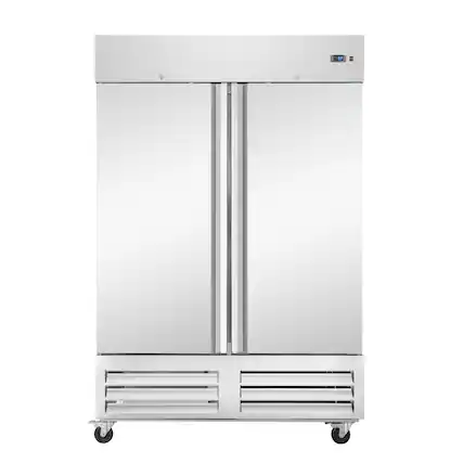 Front. Koolmore - 54 in. Commercial Two-Door Convertible Reach-In Refrigerator/Freezer with 49 Cu. Ft. Capacity in Stainless Steel, ETL - Stainless steel.