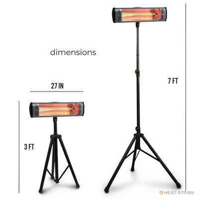 Heat Storm Infrared Heater and Tripod combo SILVER HS-1500