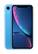 Front. Apple - iPhone XR A1984 (Fully Unlocked) 64GB Bundle with Pre-Installed Tempered Glass and Bluetooth Earbuds - Blue.