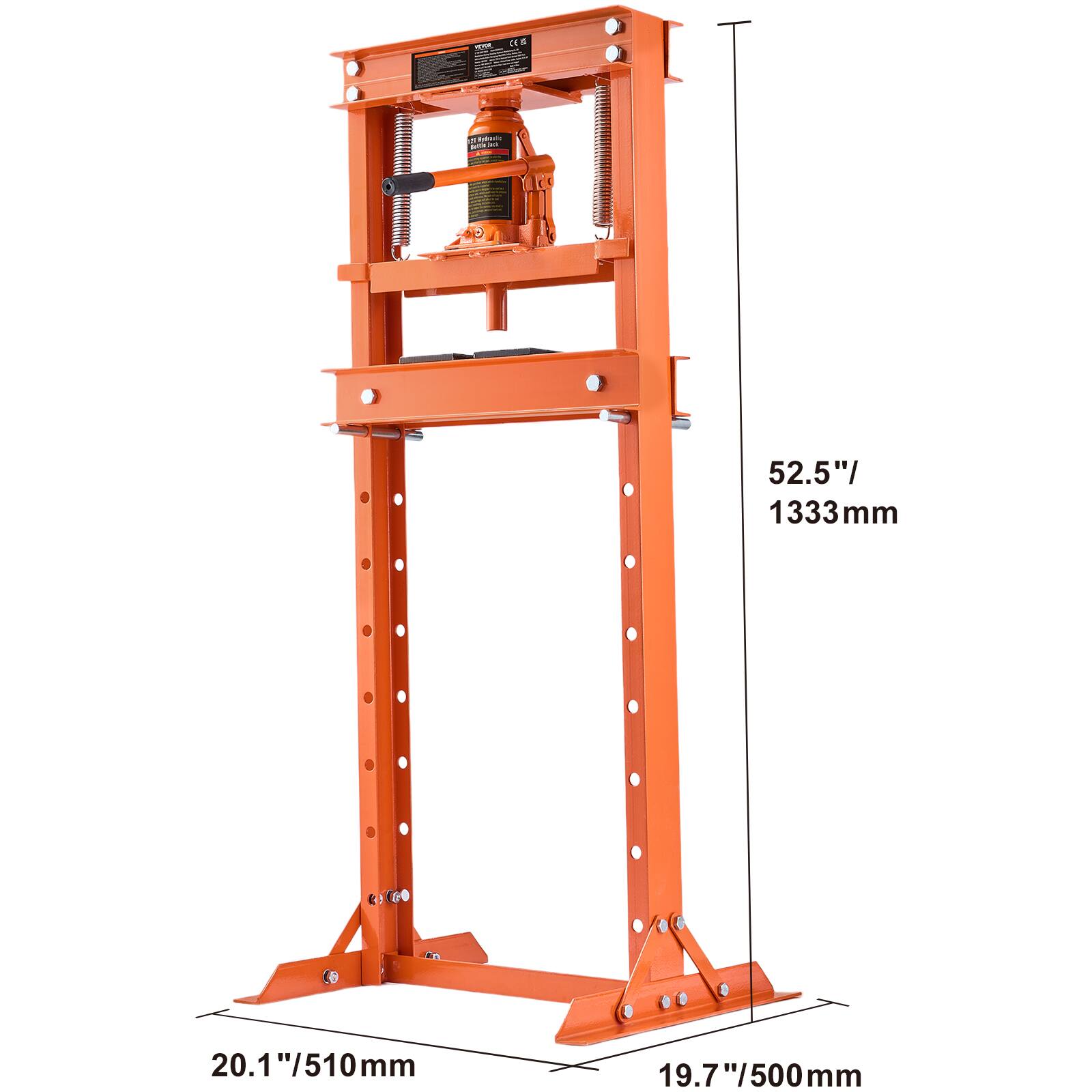- C. F - ! 52.5"/ 1333mm 20.1"/510mm 19.7"/500mm