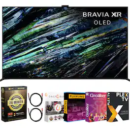 Sony - 77" BRAVIA XR A95L Series QD-OLED 4K HDR Smart TV (2023) with 26 Month Potection Plan Bundle w/ Movies Streaming