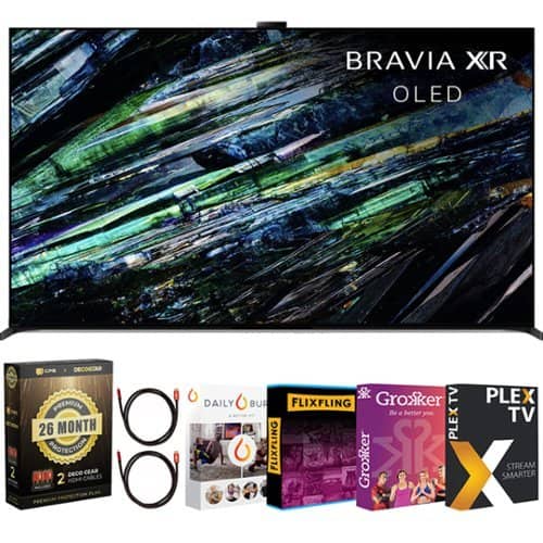 Bundle - Sony - 77" BRAVIA XR A95L Series QD-OLED 4K HDR Smart TV (2023) with 26 Month Potection Plan w/ Movies Streaming