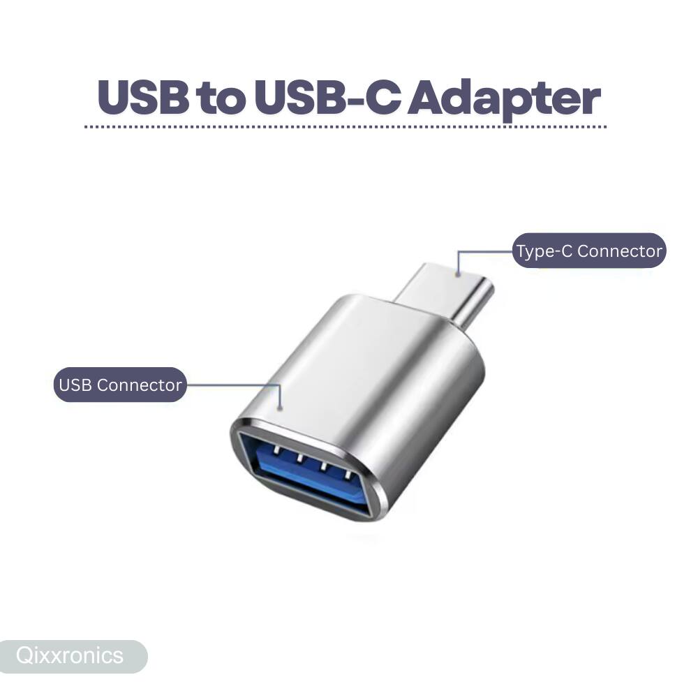 USB to USB-C Adapter  
Type-C Connector  
USB Connector  
Qixxronics