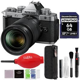 Zf Mirrorless Camera with 24-70mm f/4 Lens with Advanced Accessories and Travel Bundle | 2016 | nikon zf 24-70mm f/4 - Silver