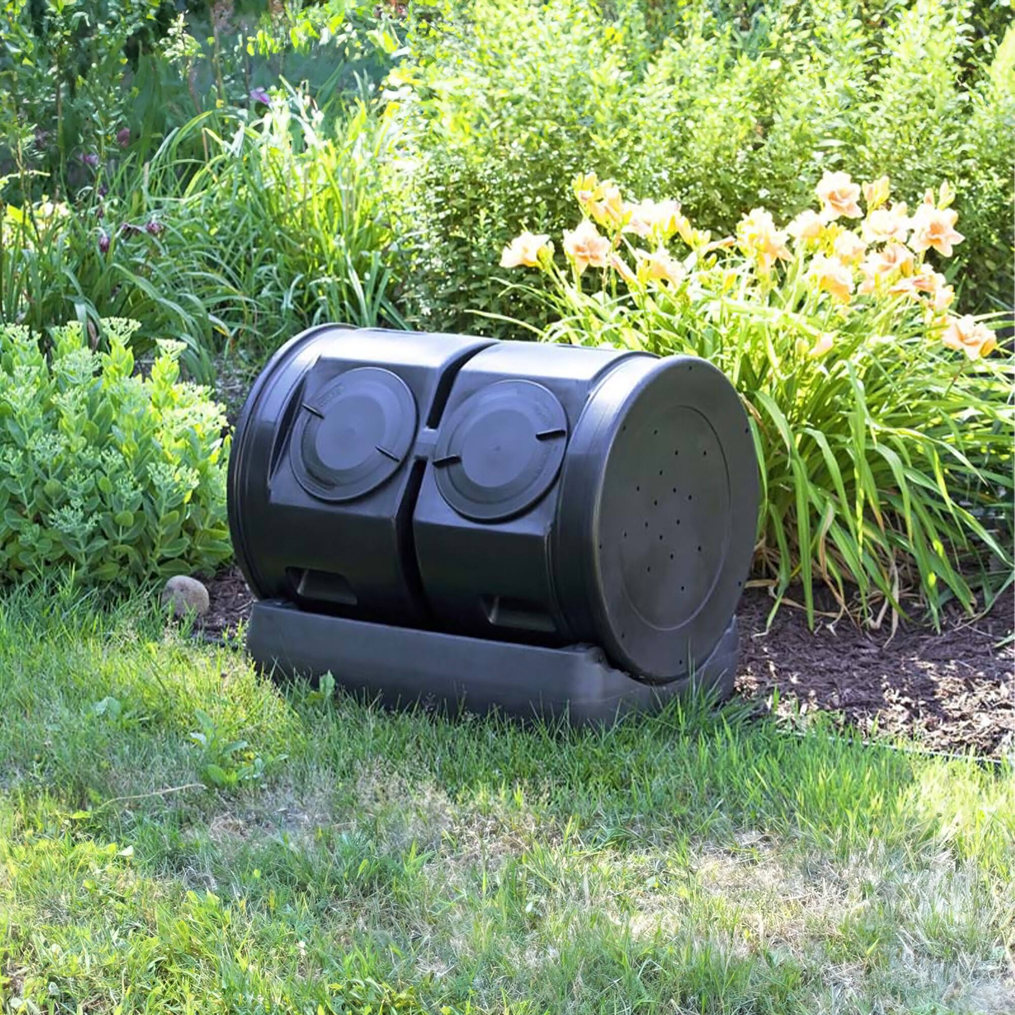 Alt View 2. Good Ideas - Good Ideas Compost Wizard Jr Outdoor Garden Compost Bin Container, Black.