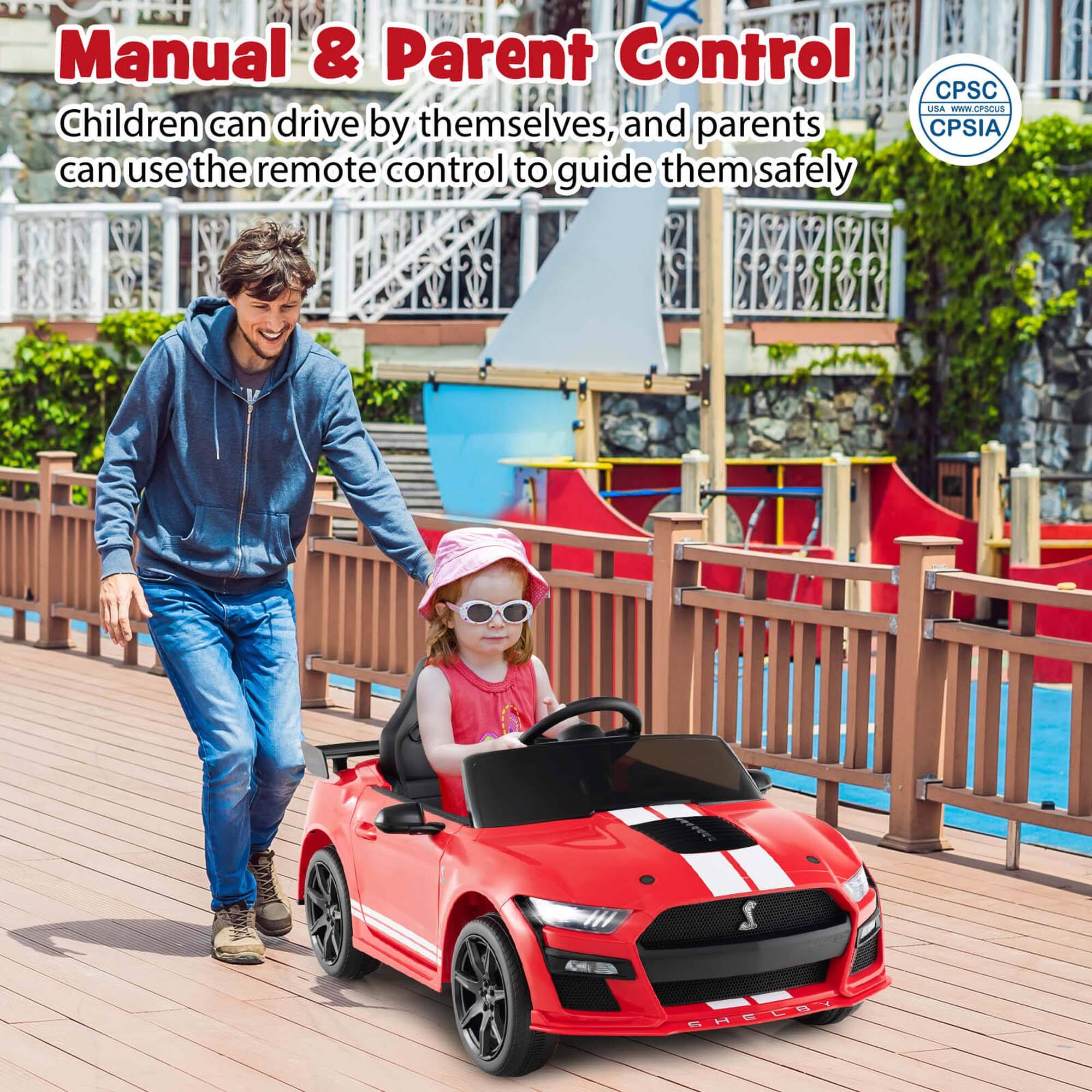 Manual & Parent Control  
Children can drive by themselves, and parents can use the remote control to guide them safely  

CPSC USA - CPSIA  
www.cpsc.gov