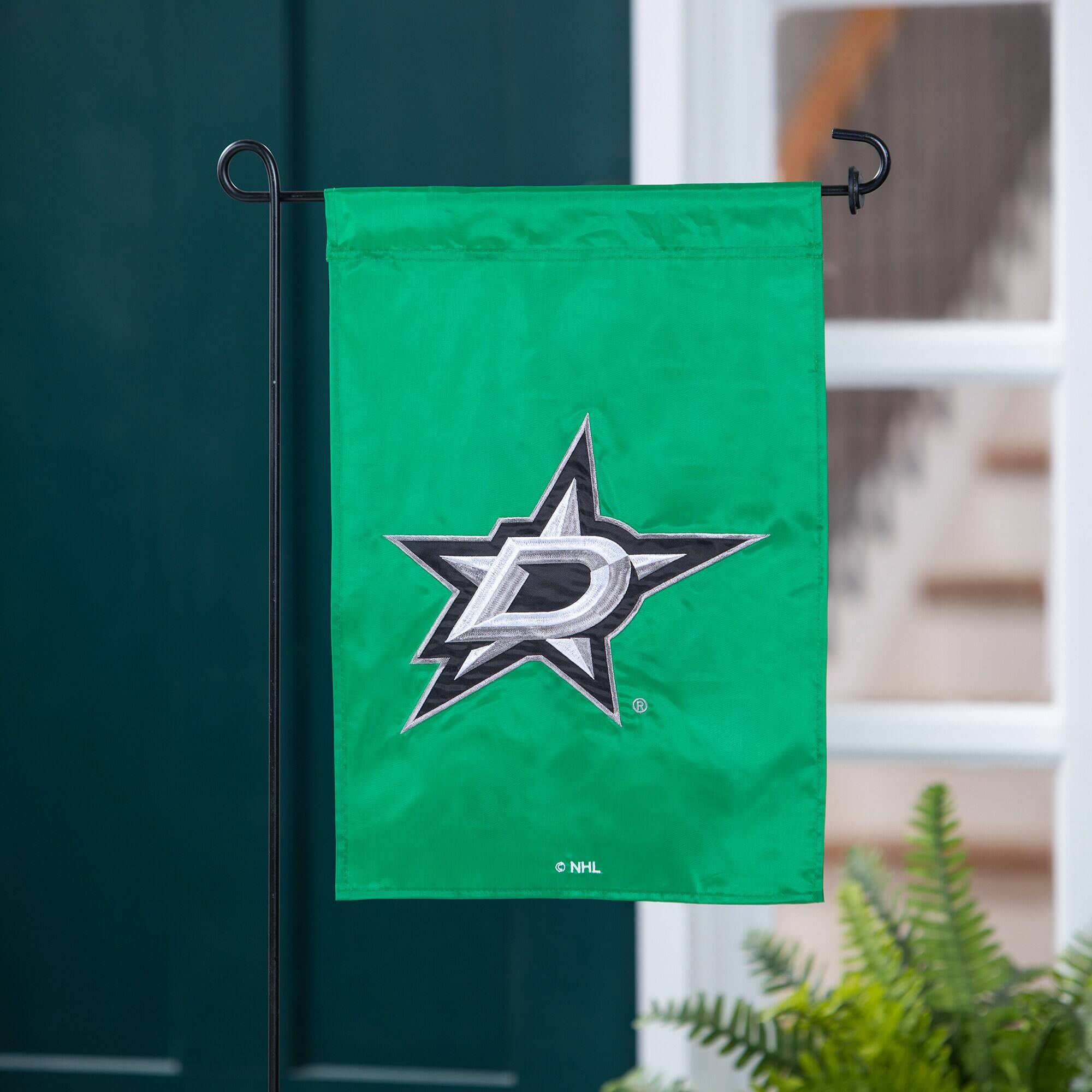 Alt View 1. Evergreen Enterprises - Dallas Stars 12.5" x 18" Double-Sided Garden Flag - Multicolor.