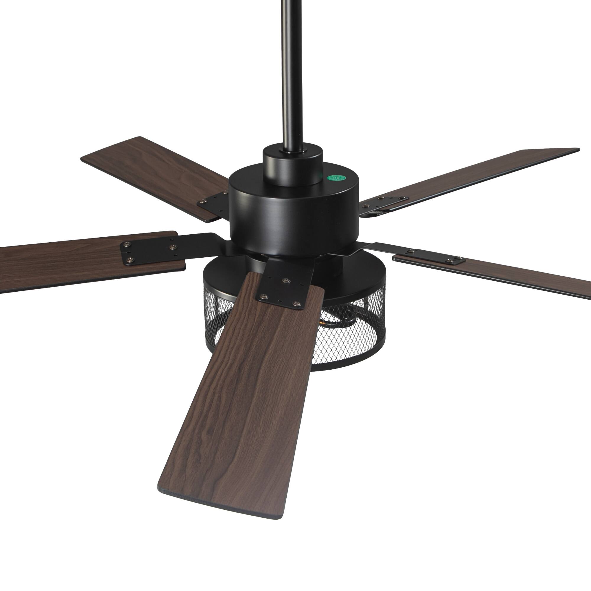 Alt View 9. Parrot Uncle - 52" Matte Black Ceiling Fan with Light, Reversible Blades, Remote & App Control - Black.