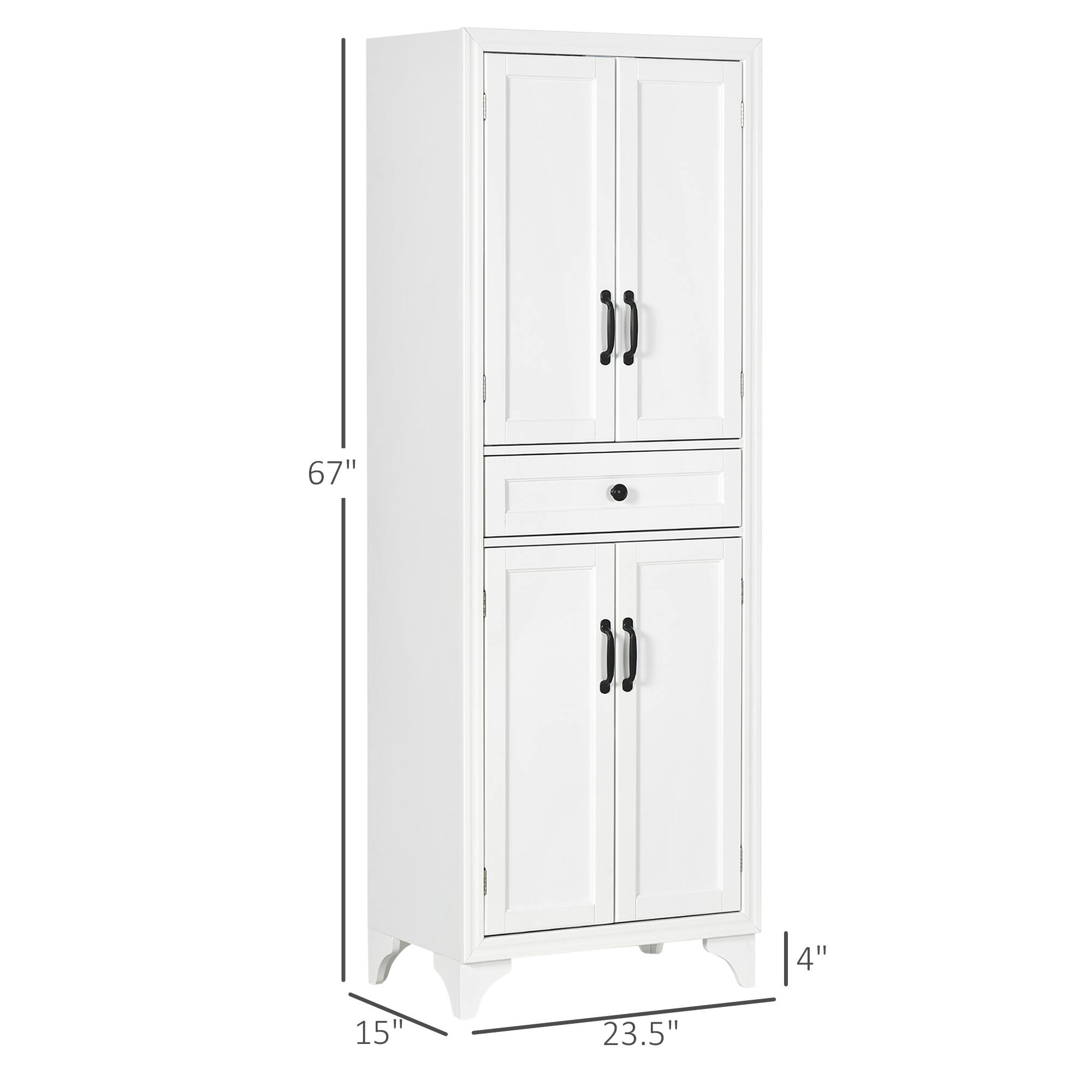 67" H x 23.5" W x 15" D x 4"