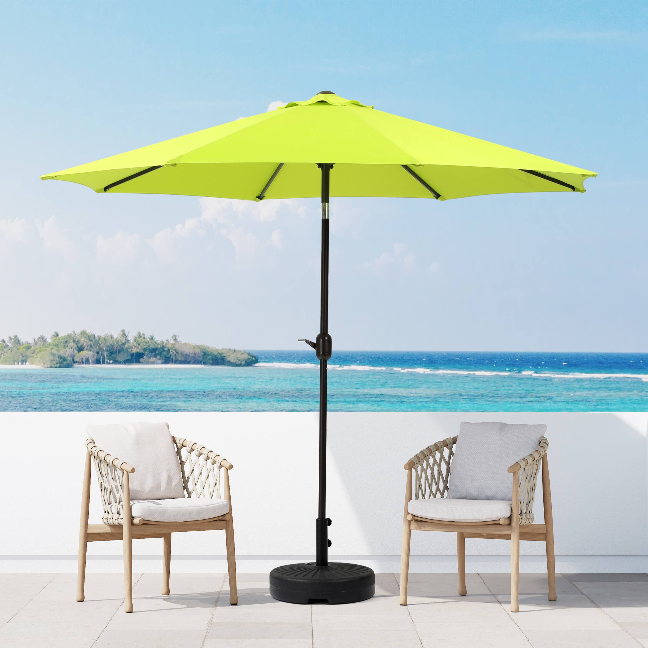 Angle. WestinTrends - WestinTrends Paolo 9 ft. Patio Table Umbrella with tilt and crank features - Lime.