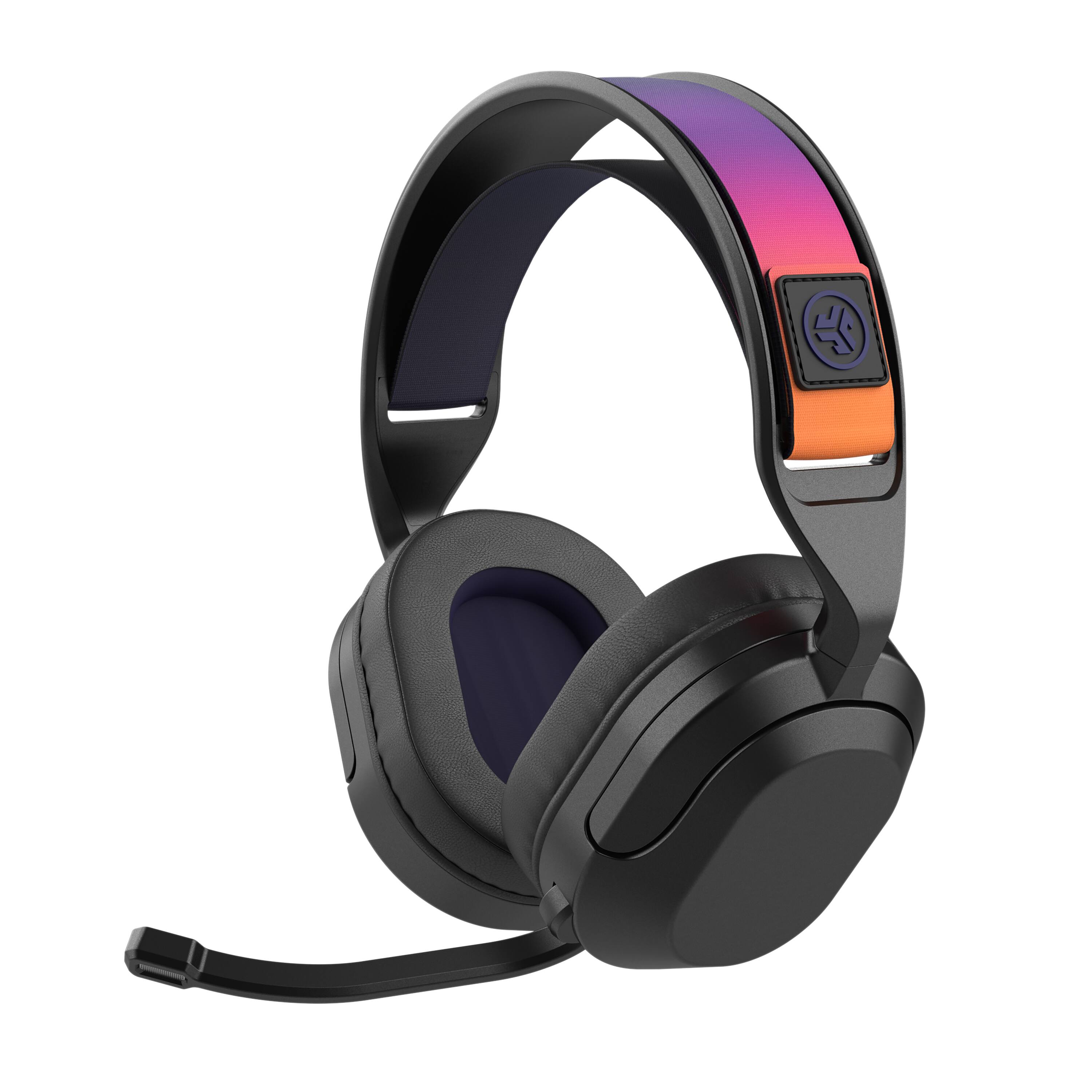 Alt View 4. JLab - Nightfall Wireless Over-Ear Gaming Headset - Black.