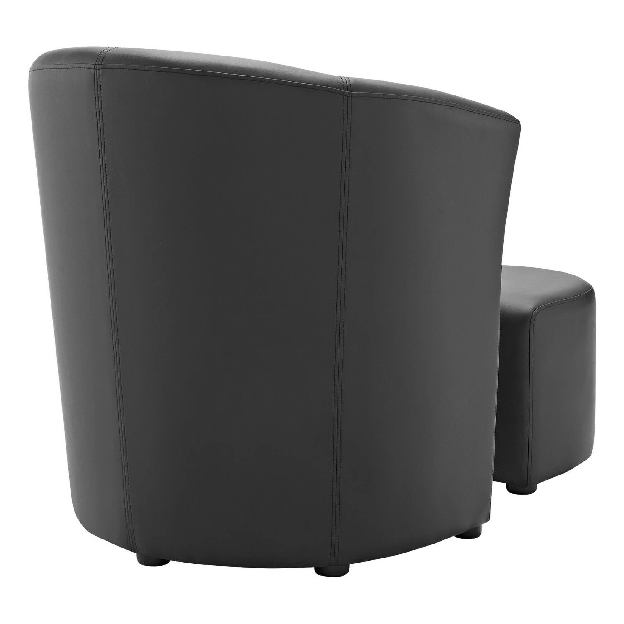 Alt View 1. Modway - Divulge Armchair and Ottoman by Modway - Black.